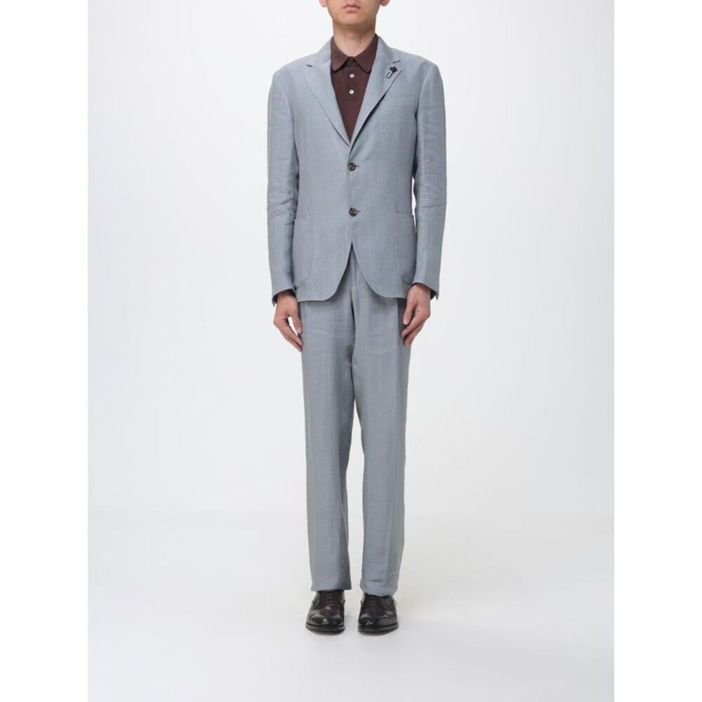 Lardini Men Single Breasted Linen Dress Lardini